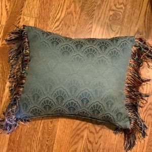 Pillow Victorian Elegance Shell Multi Color Long Fringe USA Side Zip #E3-4